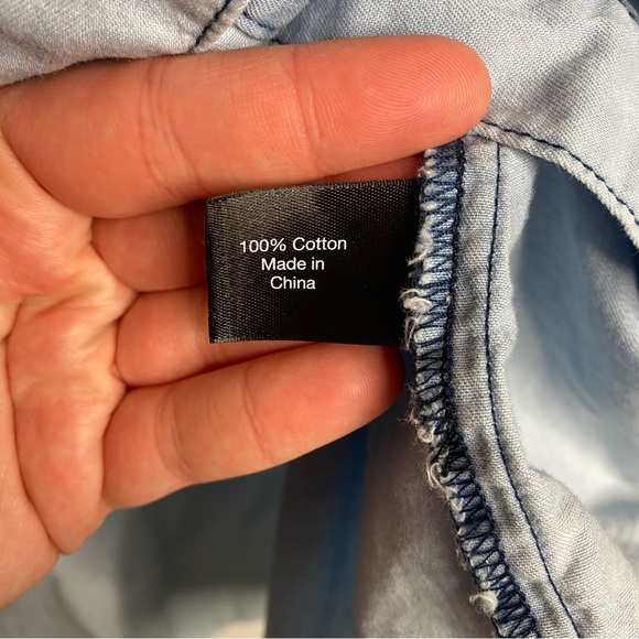 Lane Bryant Ombre Button Down Shirt 26/28 Blue - Picture 4 of 6